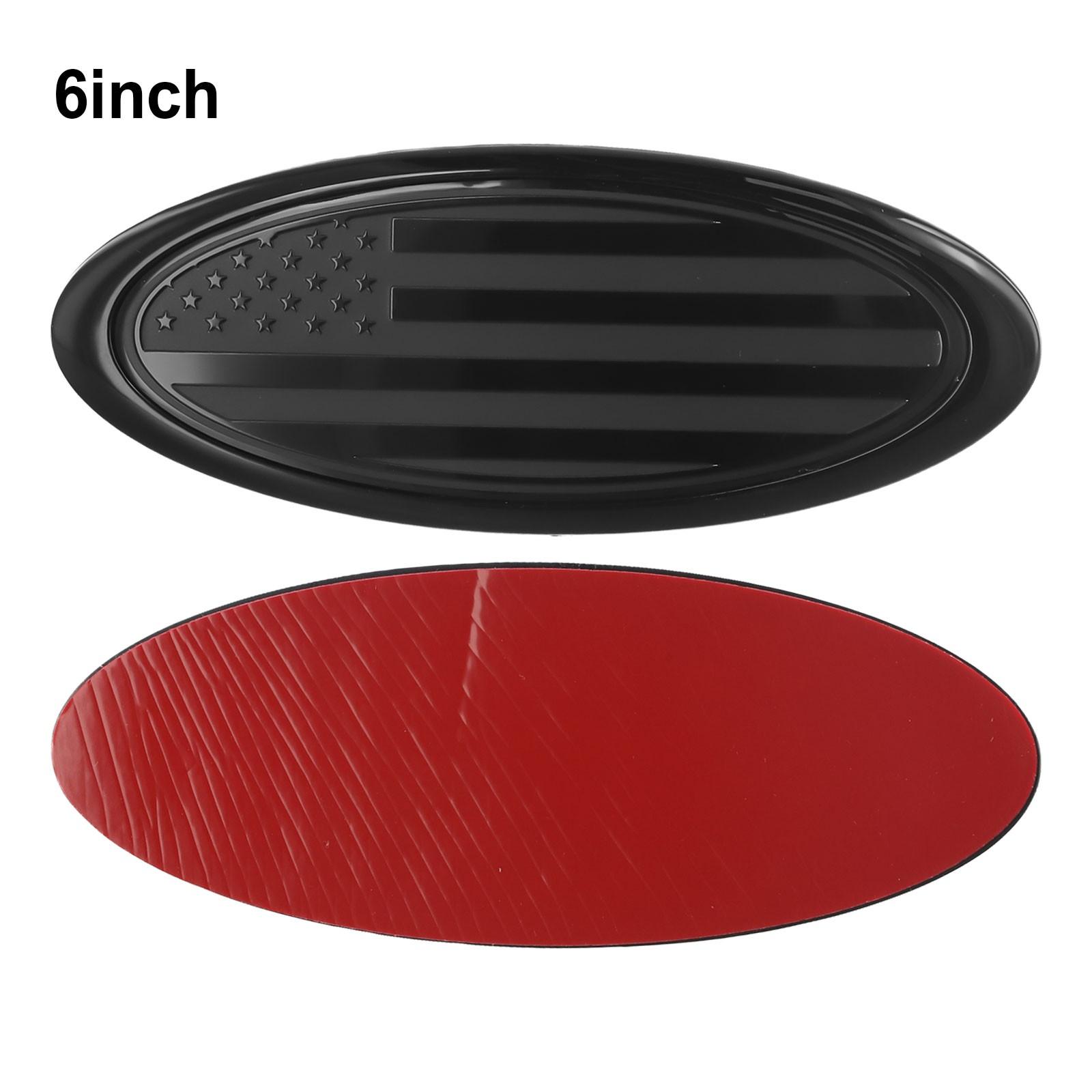 

Овальная эмблема передней решетки 6 дюймов 6 дюймов Алюминиевый логотип чёрный