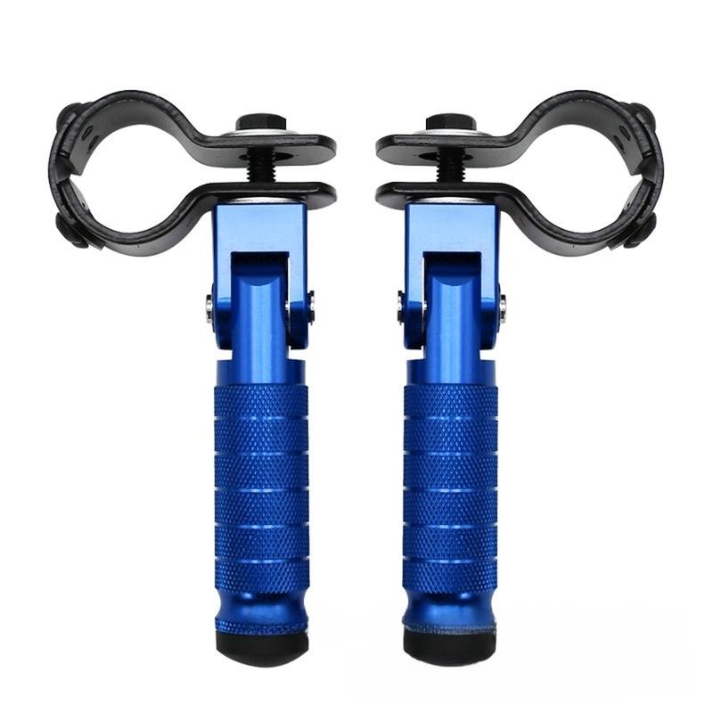 Klappbare Hinterradrasten mit Stützstrebe CNC-gefräst für Motorräder und Elektrofahrräder Kompatibel mit 31 33mm Rahmenrohren