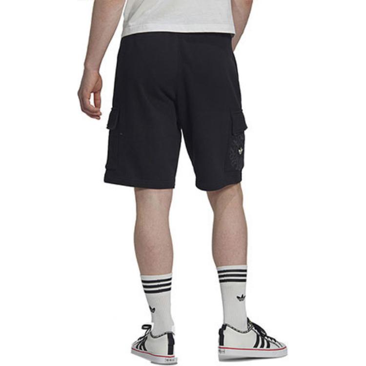 Adidas Originals Trefoil Logo Print Breathable Sports Shorts Men Shorts Black HL9257