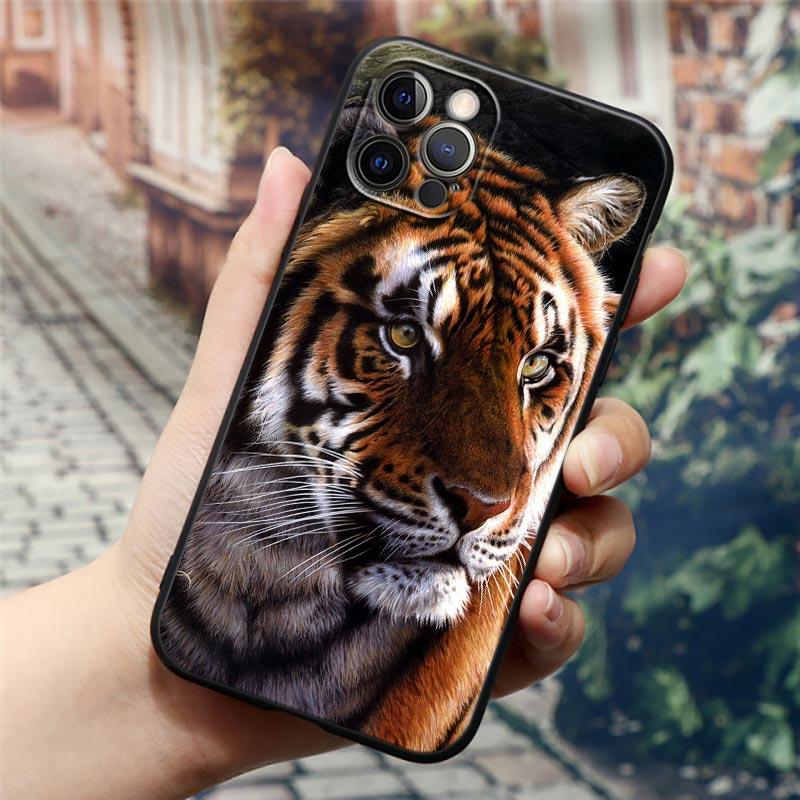 Wolf Lion Tiger Animal Phone Case For Apple iPhone 16e 16 15 14 13 12 11 Pro Max XR XS 7 8 16 Plus SE2 Back Cover Silicone Cases