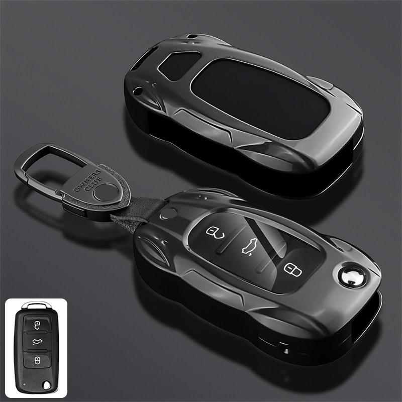 Metal Car Remote Key Cover Case Holder Keychain Shell Fob For VW Volkswagen T-ROC Golf 7 Polo Tiguan T-Cross Jetta EOS Beetle