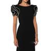 2025 European & American Designer Rhinestone Ruffle Sleeve Backless Floor-Length Gown