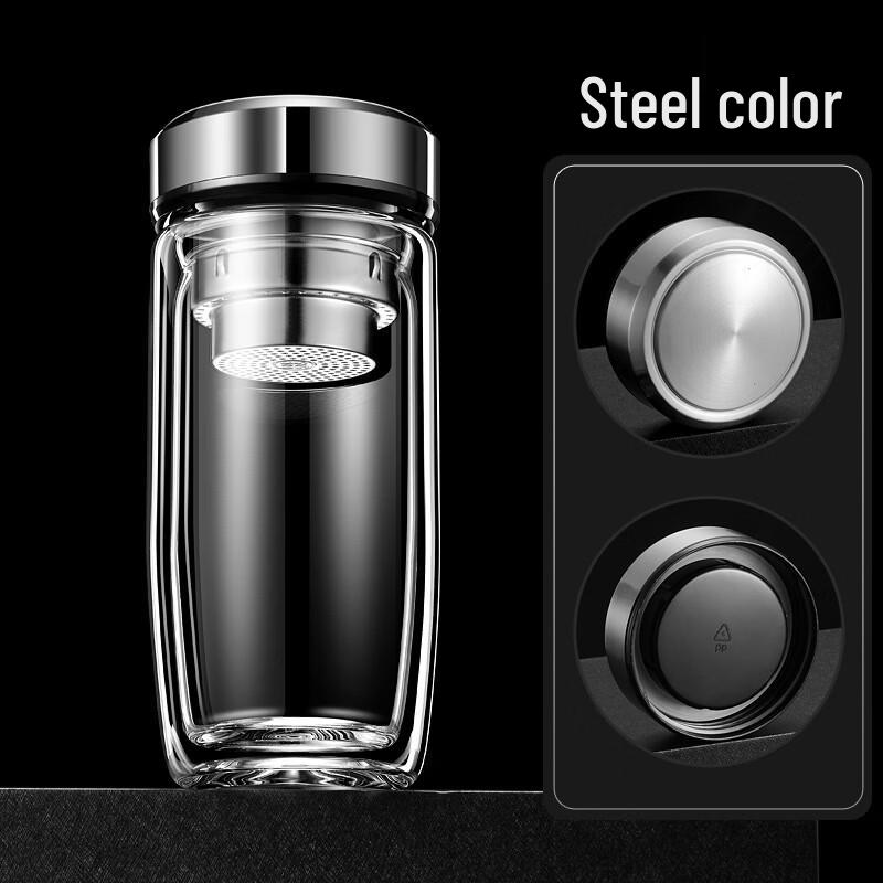 Qianxing Double-Layer Glass Tea Tumbler