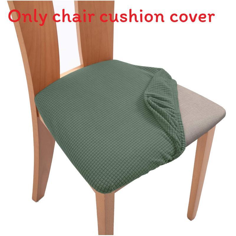 Office Home Square Chair Cushion Cover With Elastic Arched Seat Protector For Modern Style Decor