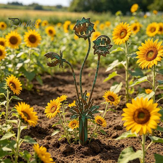 Einzigartiger Blumenbeet-Akzent Fleischfressende Pflanze Gartenstecker, Metall Venusfliegenfalle Hofkunst Skurrile Terrassen-Boden-Einlage Skulptur für Außenweg