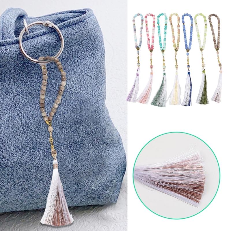 Multifunctional Glass Prayer Beads with Colorful Tassels Comfortable and Stylish for Muslims and Fashion Enthusiasts