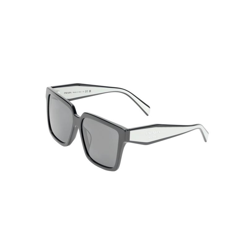 Prada [Available prescriptions] Color-blocking logo, irregular-shaped