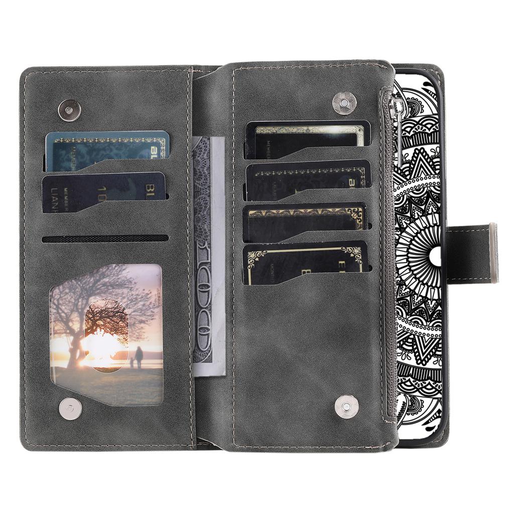 Style 006 For Xiaomi 14T Pro Wallet Case PU Leather Phone Cover Mandala Flower Pattern