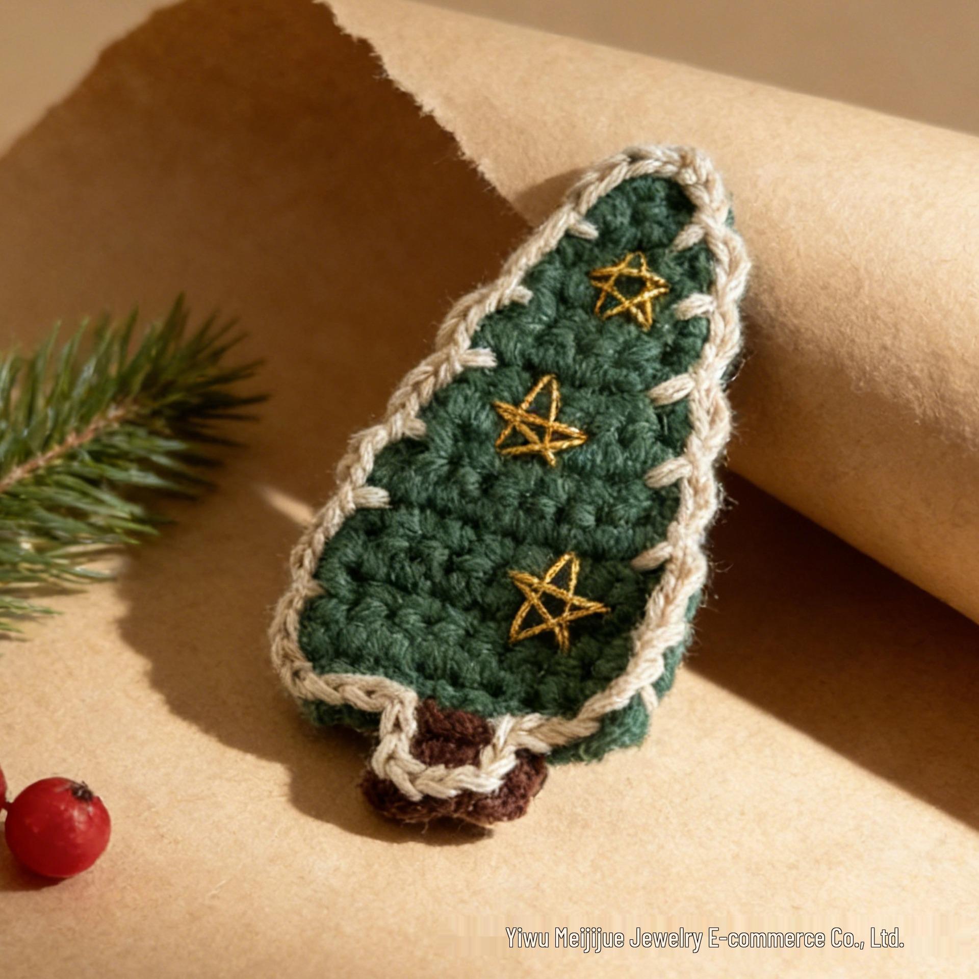 Christmas Festival Knitted Hair Clips for Children - Cute Hair Accessories Standard