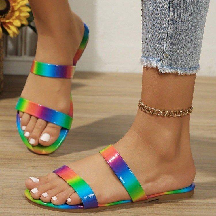 Fashion Flats Women Slippers Summer Fashion Shoes Dress Cozy Sandals Casual Walking Woman Flip Flops 2025 New Trend Brand Female Zapatos