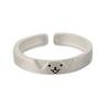 The Same Cat and Puppy Couple Ring Female Niche Design Can Be Stacked with Tide Plain Ring Men's and Women's Ring Jewelry