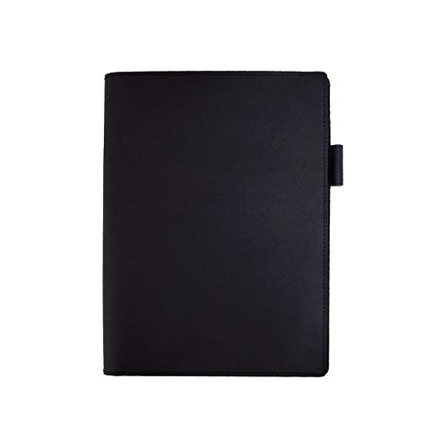 Rhodia No. 16 Size Genuine Leather Cover (Made In Japan) with One Notepad (Black)