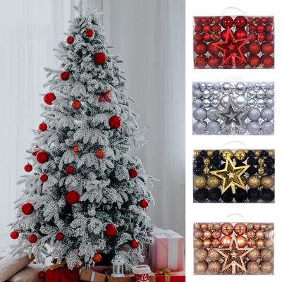 101 Pcs Christmas Balls Set Shatterproof Xmas Tree Decorations Sparkling Christmas Balls