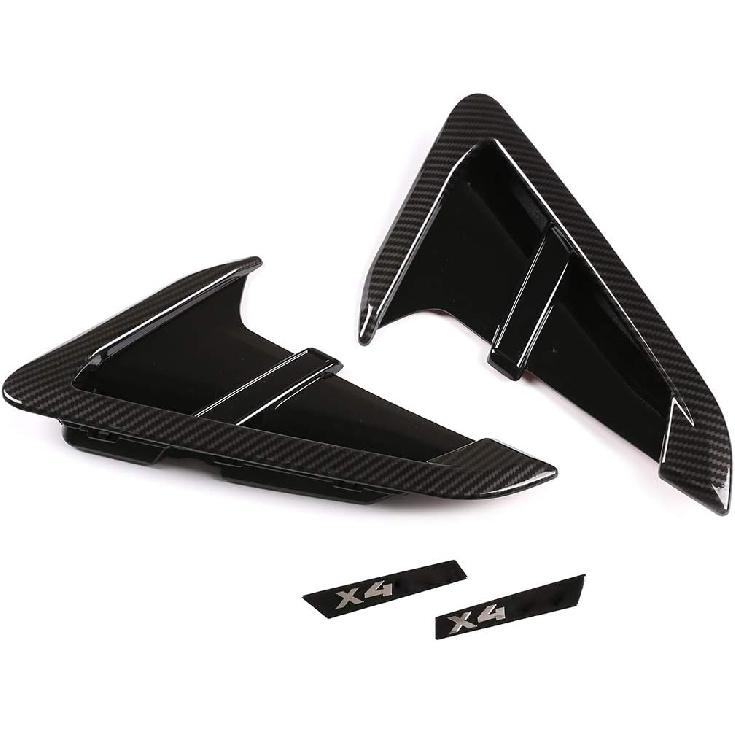

Shark Gills Front Fender Side Air Flow Fender Vent Cover Trim ABS for BMW X3 G01 X4 G02 X3M X4M 2018-2021 (Carbon Fiber Style, X4 M)