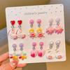 Girls' Ear Clips Cute Cartoon Children's Earrings Little Girls Princess Earrings No Pierced Ears Fake Earrings No Ear Jewelry