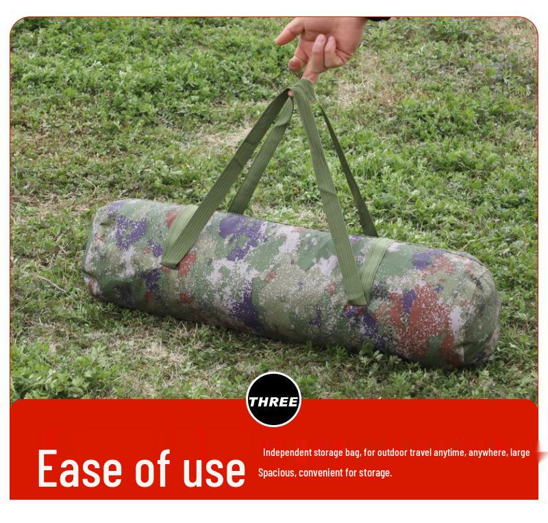 Camouflage Rainproof Soldier Tent for Camping, Mountaineering & Outdoor Training - Portable & Sun-Protected Emergency Shelter.