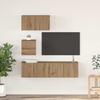 Wall Mounted TV Cabinet Set 4 pcs Artisan Oak Wood Based Material