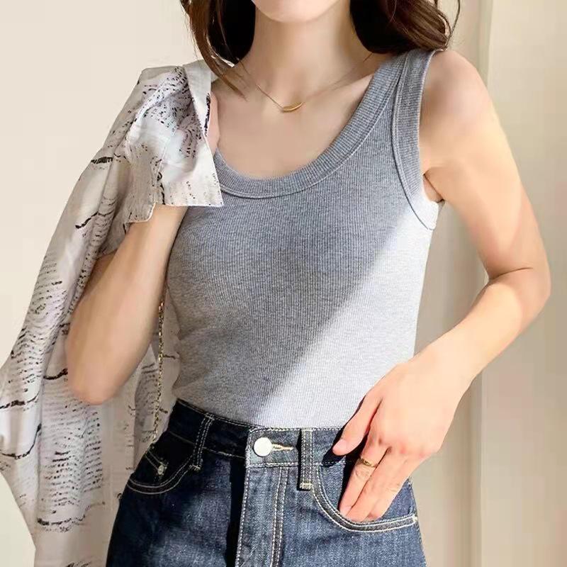 2022 Women's Ribbed Slim-Fit Sleeveless Camisole - Spring/Summer