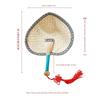 Handmade Summer Woven Palm Fan for Babies and Children, Portable Old-Fashioned Hand-Cranked Large Palm Fan, Banana Fan, Retro Style