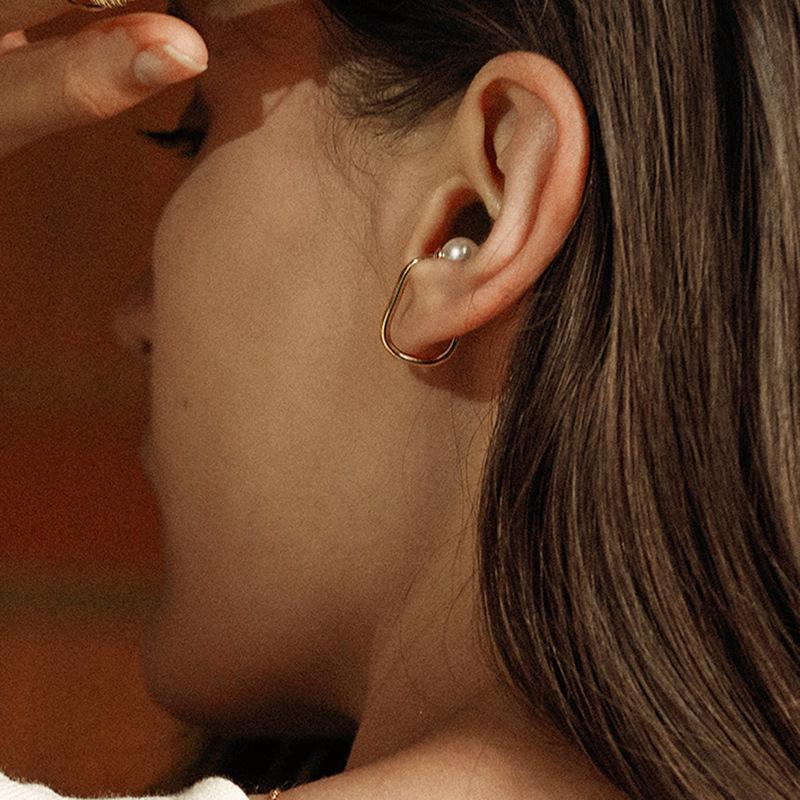 S925 Sterling Silver French Retro No-Pierce Ear Clips for Women - Simple, Cool Style Ear Cuffs