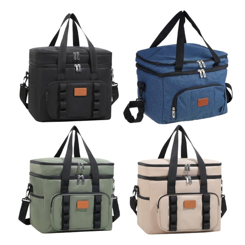 Large Capacity Outdoor Picnic Coolers Bag For Food Freshness Waterproof Oxfords Fabric Adjustable Shoulder Strap