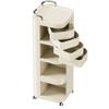 Lubang Xiong Multifunctional 4-Tier Rotating Storage Cart