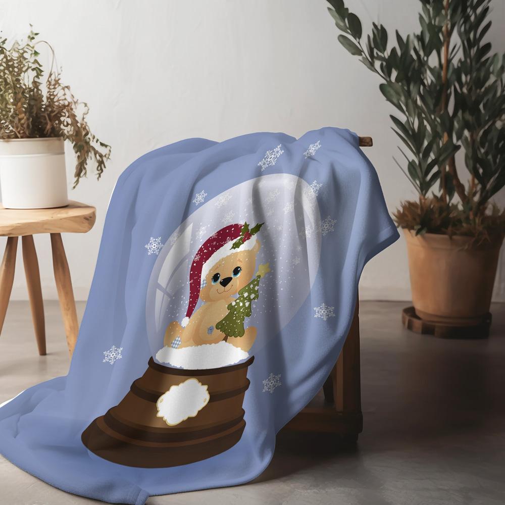 

Cozy Bear Throw Blanket Flannel Fleece Soft Warm Winter Bedding Cute Animal Kids Room Decor Gift Holiday Home Decor 75x90cm