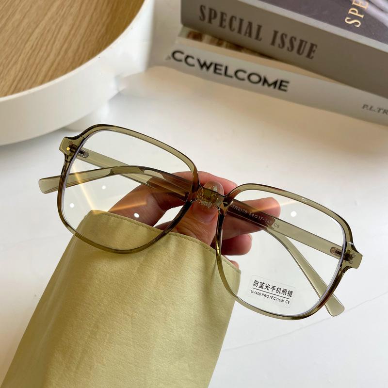 Computer Glasses Anti Blue Light ExtraLarge Square Shaped Readers For Men For Women Stylish Gn TR90 Material Big Frame Female Eye Glasses +2