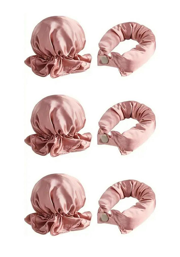 TikTok Heatless Curling Rod & Cap Set for Effortless Large Waves While Sleeping