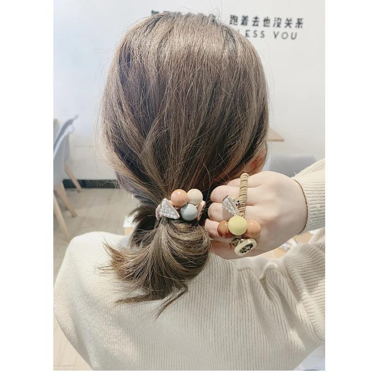 Korean Elegant Hair Rope Bracelet Scrunchie Women Elastic Hair Rubber Bands Accessories For Girls Tie Hair Ring Headdress Holder