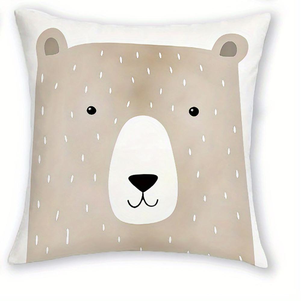 1/4pcs Cute Animal-Patterned Pillowcases with 2d Flat Printing Sofa cushion cover home bedroom room decoration