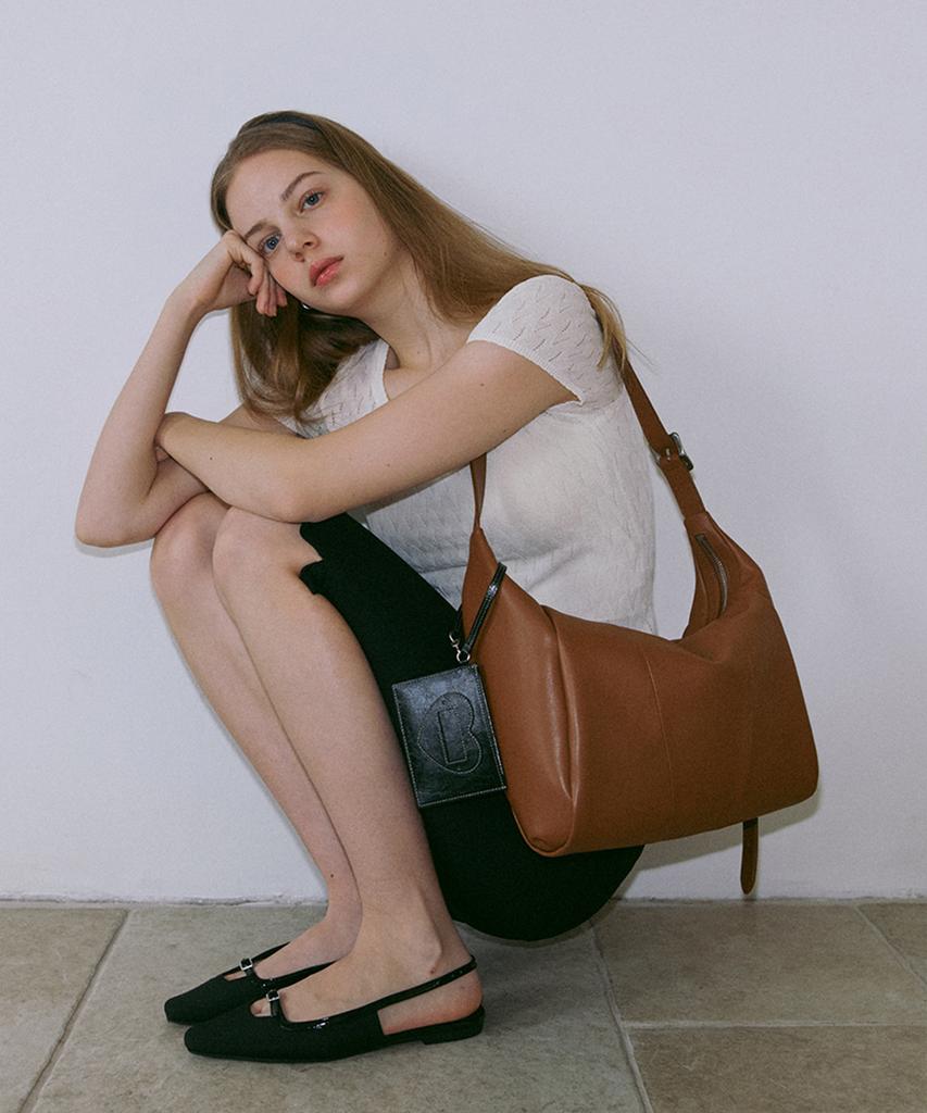 Ansouis Melting Hobo Bag_Camel