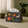1pc Floral Abstract Tissue Box with Orange Yellow Decorative, The Living Room And Dining Room, Suitable for High-End Tissue Storage In The Bathroom