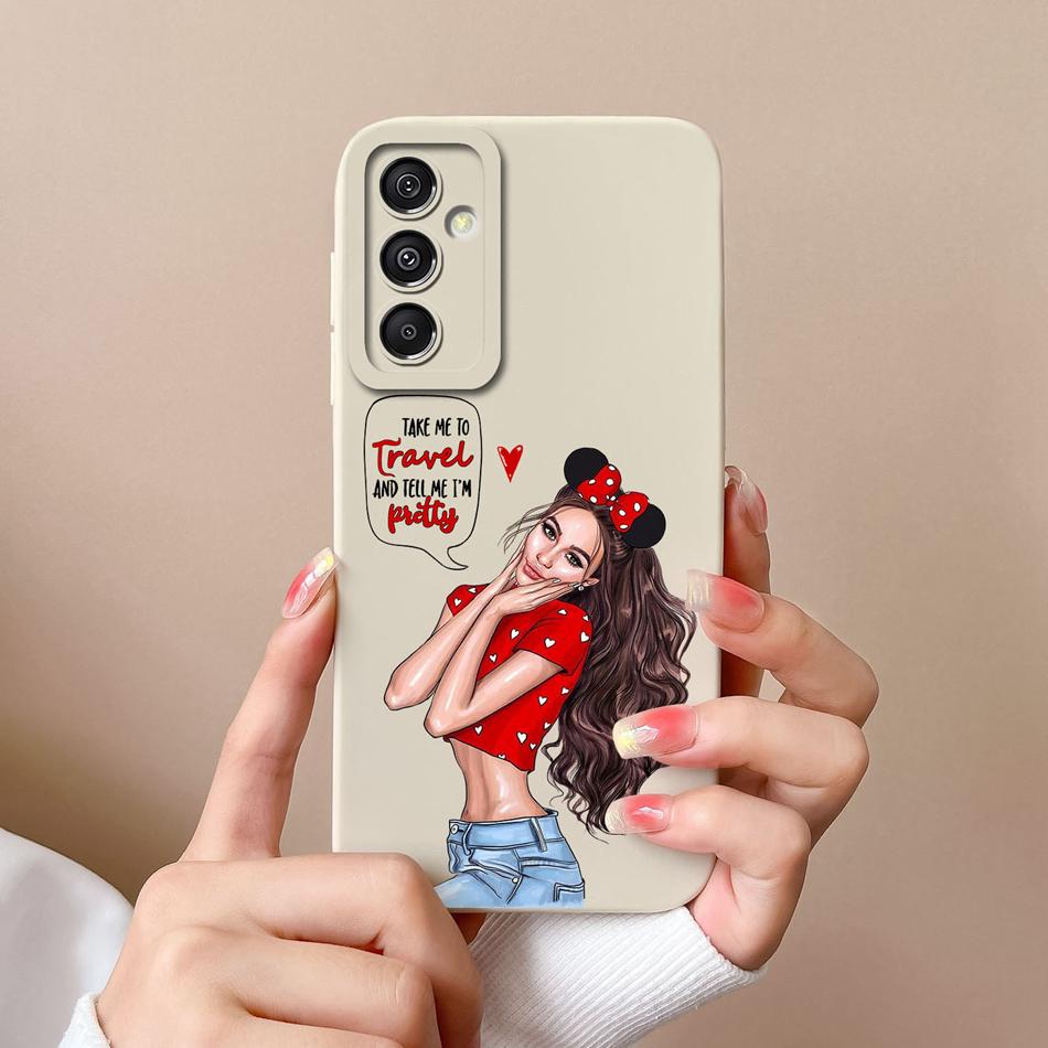 Cute Case For Samsung Galaxy A15 Funny Full Protection Soft Liquid Silicone Anti Choc Phone Cover For Samsung A15 A 15 Fundas