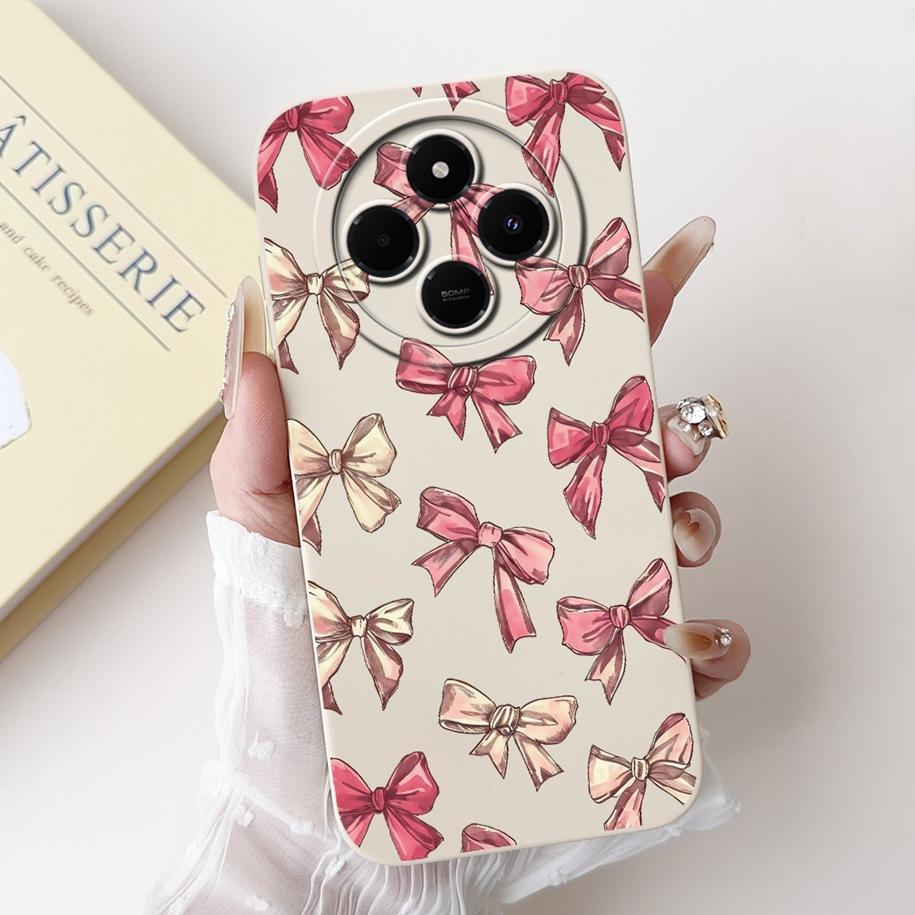 For Xiaomi Redmi 14C 4G Case Poco C75 Fashion Cherry Rose Flower Soft Silicone Cover On Redmi14C Bumper Redmi A4 A3 Pro 5G Funda