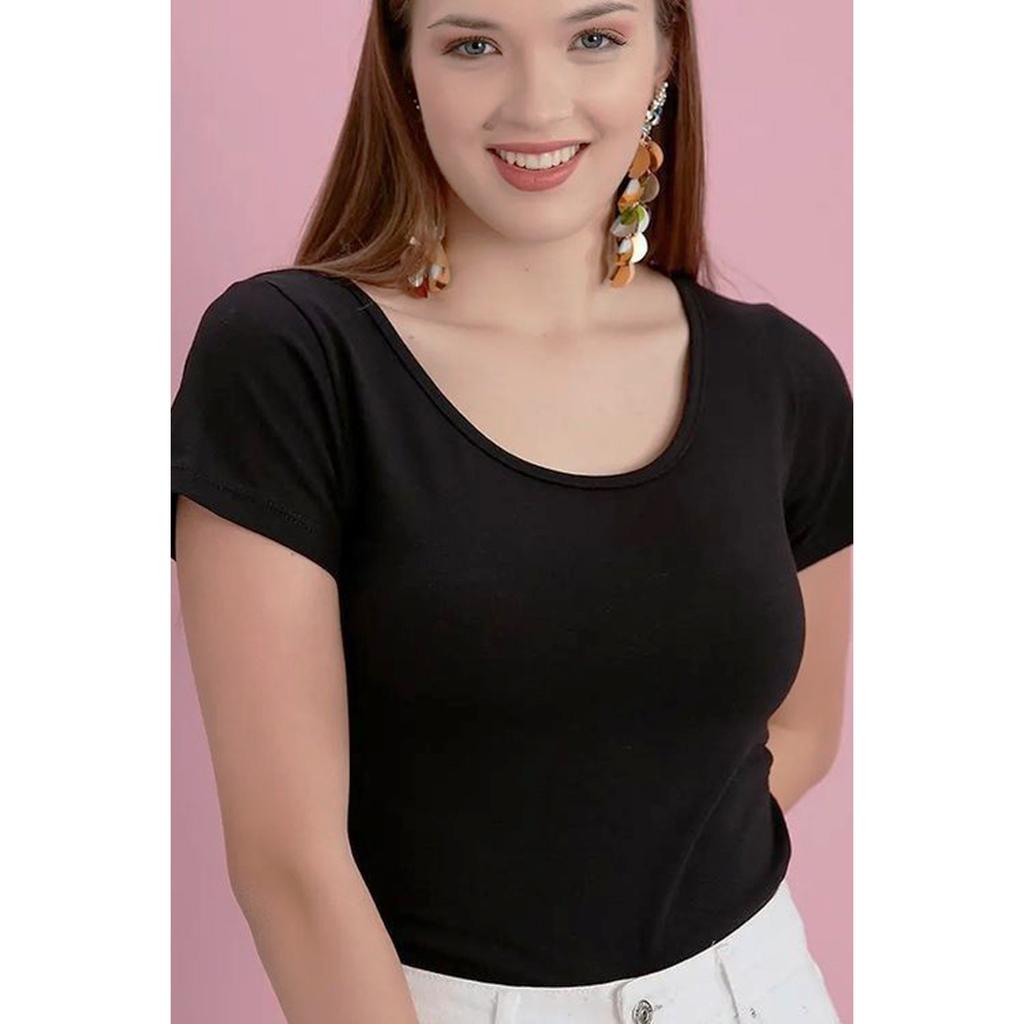 Tricou tip fluture cu guler larg