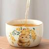 Plant Ash Cute Cat Small Teacup Ceramic Household Lady Master Cup Single Cup Tea Taster Cup Kung Fu Tea Set