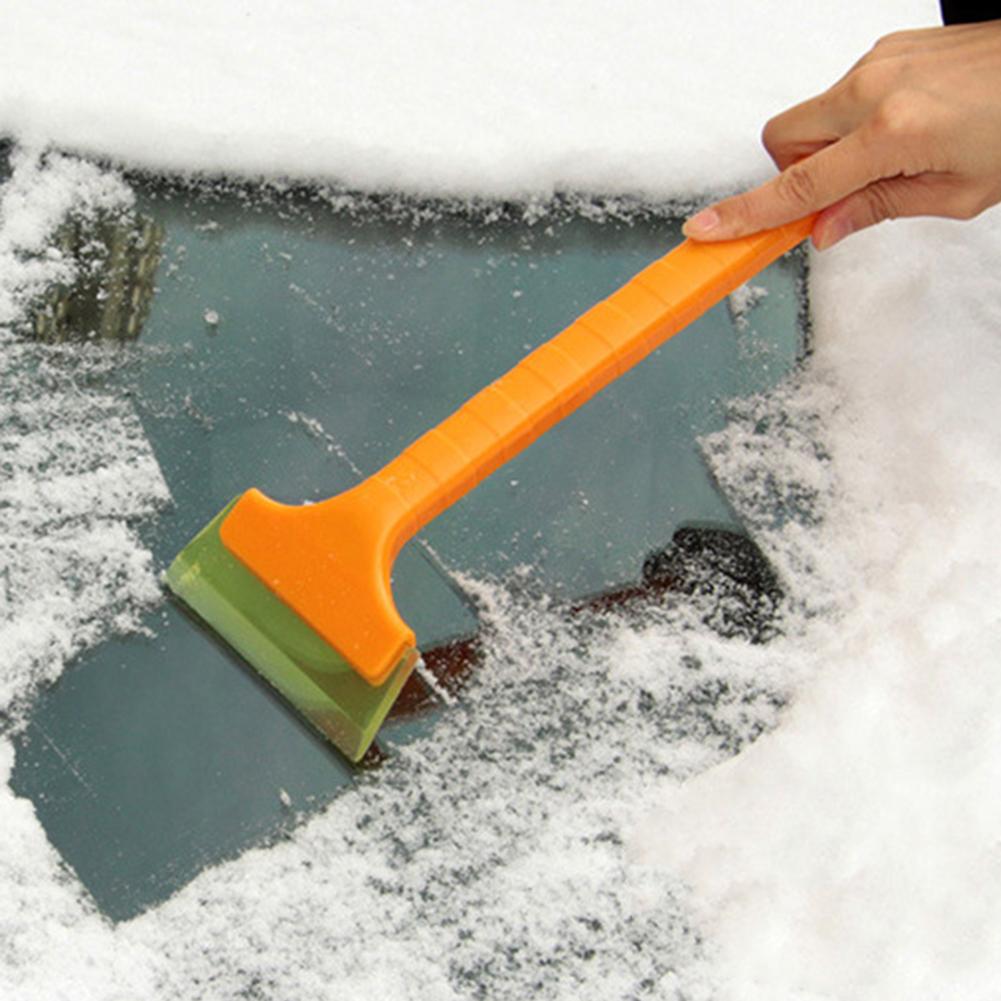 Car Snow Scraper,Ice Scraper Snow Brush With Soft Rubber,Long Handle Ice Scraper,Car Windsheild Snow Shovel Ice Scraper For Car