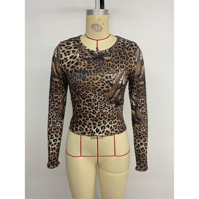 Autumn Women T Shirt Casual Print Ladies Tops Autumn Fashion Slim Fit T-shirt