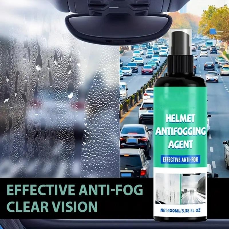 Anti Fog Cleaner for Helmets 100ml Sprays Reduces Fogging for Helmet Cleaner View During Motorcycle Rides