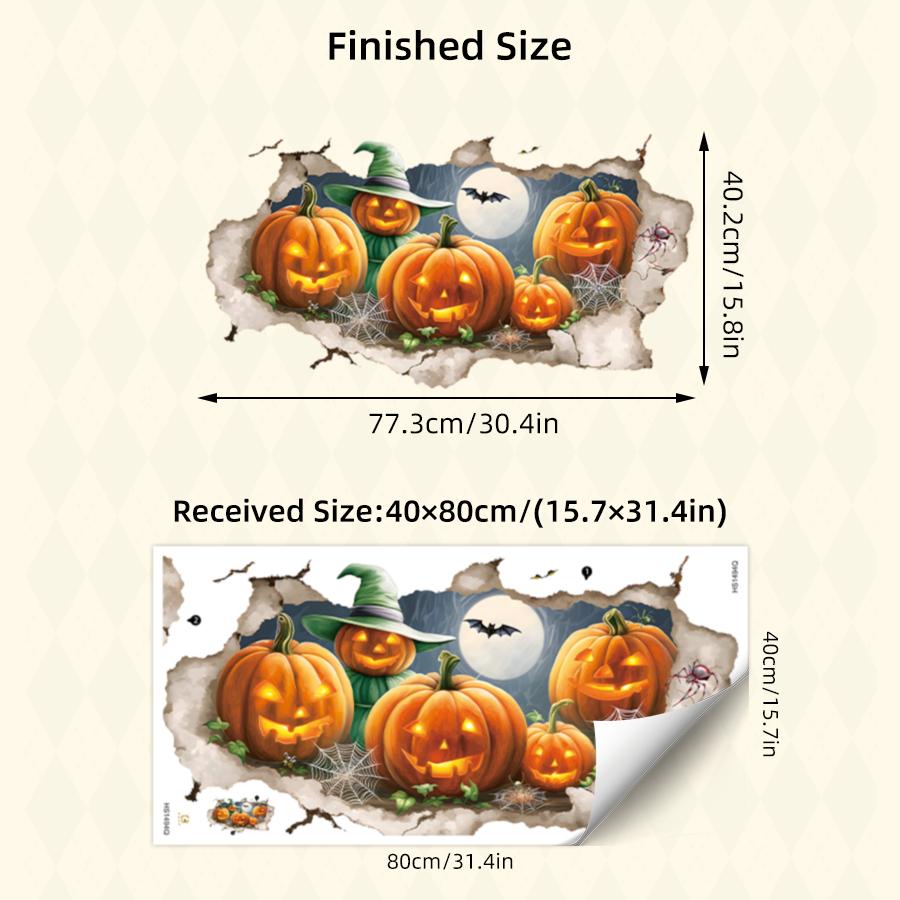 Halloween Wall Stickers Removable Vinyl Decals for Bedroom Living Room Entrance Hall Home Decoration Wall Decal