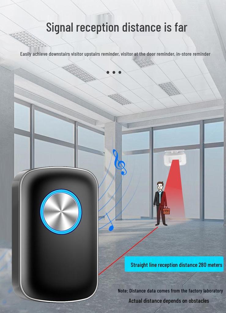 Infrared Door Entry Voice Welcome Device with Split Sensor and Anti-theft Alarm