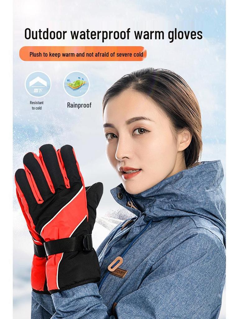 Unisex Ziemas Vēja necaurlaidīgi Cimdi ar flīsa oderi riteņbraukšanai, slēpošanai un alpīnismam