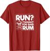 2026 Womens Summer Casual Pirate Print Tshirt Run I Thought You Said Rum Funny Pun Graphic Short Sleeve Crew Neck Top