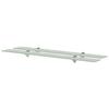 Wall Shelf - EXCLUSIVE HOUSE - Set of 2 Shelves 90x10 Cm - 8 Mm Tempered Glass - Load 15 Kg - Zinc Supports