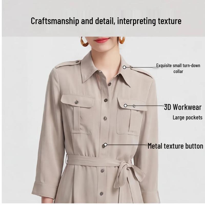 Basic House Women's 2026 Summer Silk Dress