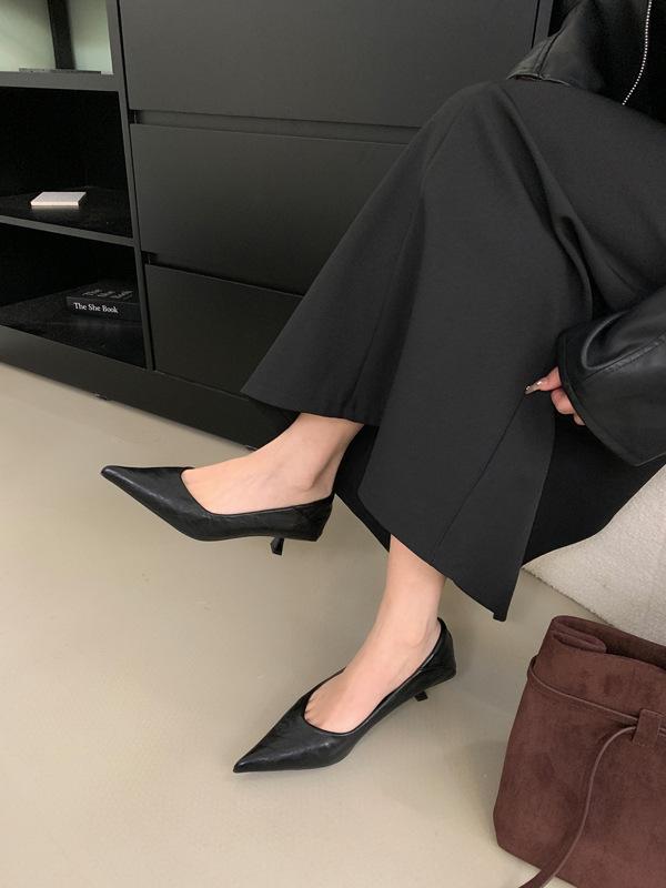 New leopard print stiletto shoes, sexy and comfortable pointed head shallow mouth high heels, versatile temperament commuter women's shoes