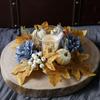 Candle Ring Wreath Rustic Holder for Festival Dining Room Home