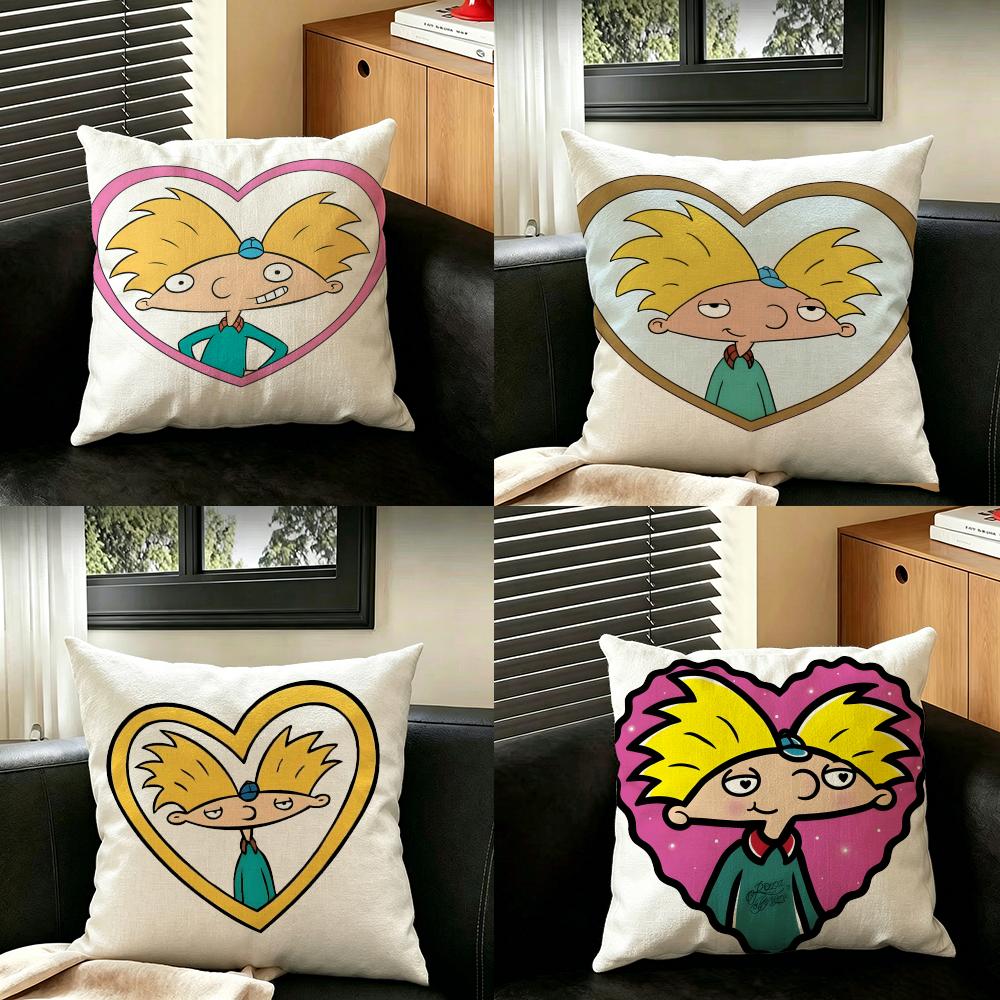 Cartoon HHey AArnold Kussenhoes Creatieve kussenslopen voor interieurdecoratie kantoor woonkamer huis Auto heet