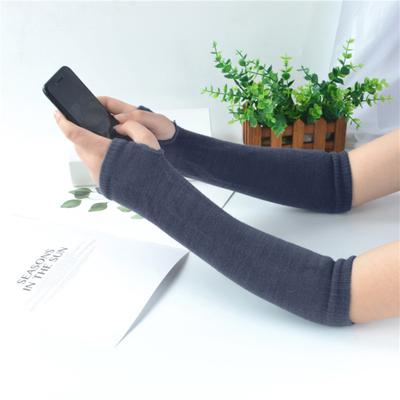 Women Men Long Fingerless UV Sun Protection Driving Cover Arm Sleeves Mittens